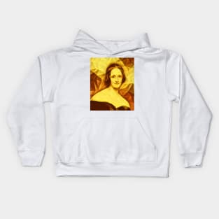 Mary Shelley Golden Portrait | Mary Shelly Artwork 10 Kids Hoodie